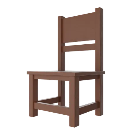 Silla de madera  3D Icon