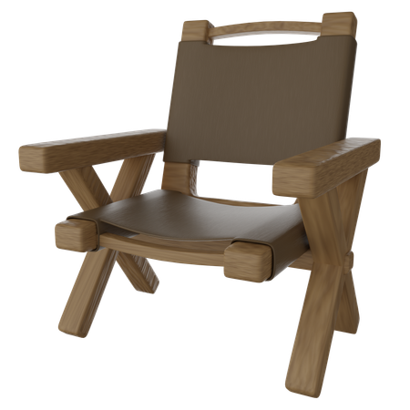 Silla de madera  3D Icon