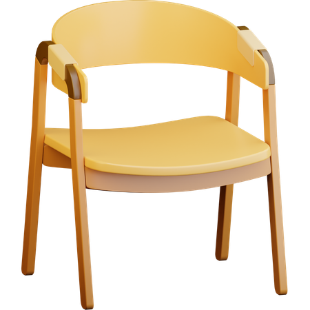 Silla de madera  3D Icon