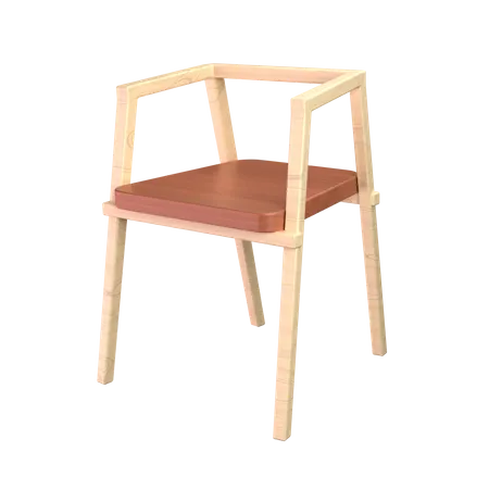 Silla de madera  3D Icon