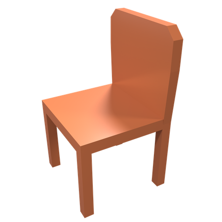 Silla de madera  3D Icon