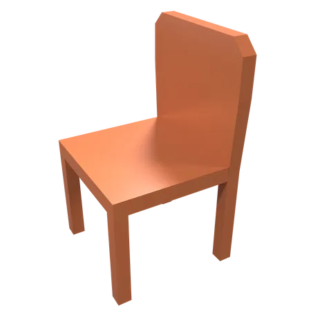 Silla de madera  3D Icon