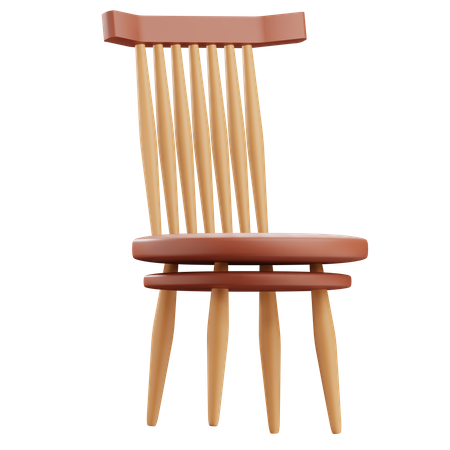 Silla de madera  3D Icon