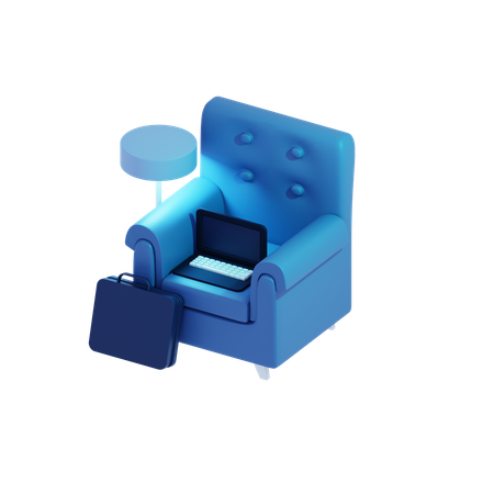 Silla de oficina  3D Icon