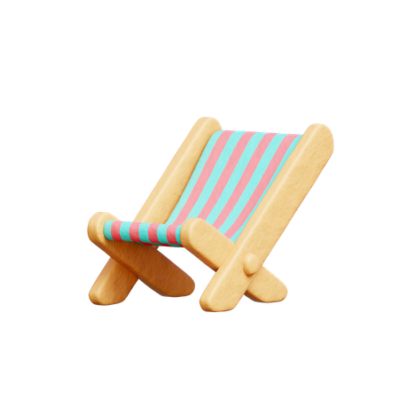 Silla de playa  3D Icon