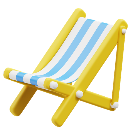 Silla de playa  3D Icon