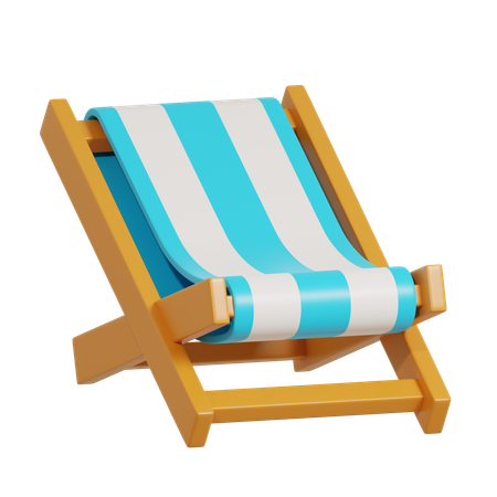 Silla de playa  3D Icon