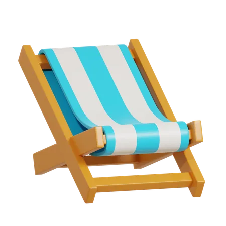 Silla de playa  3D Icon