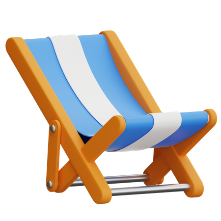 Silla de playa  3D Icon