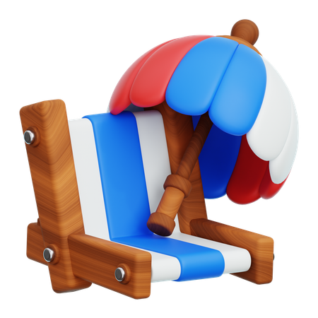 Silla de playa  3D Icon