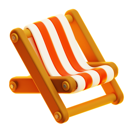 Silla de playa  3D Icon