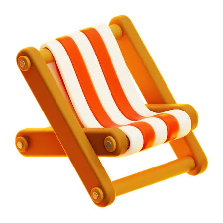 Silla de playa  3D Icon