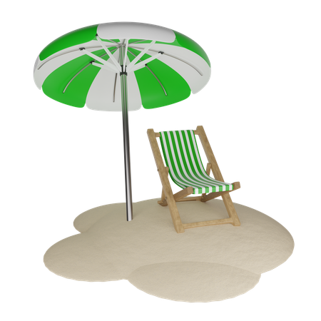 Silla de playa  3D Icon