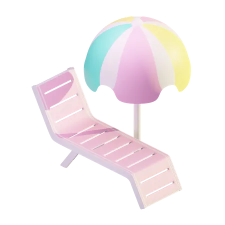 Silla de playa  3D Illustration