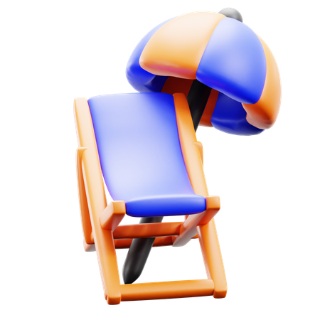 Silla de playa  3D Icon