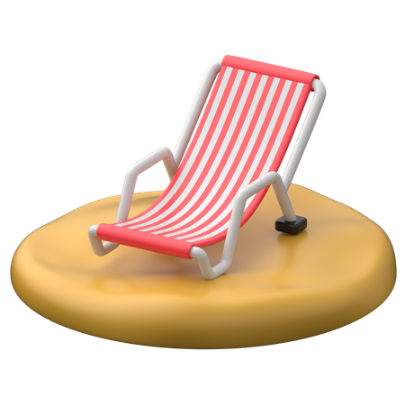 Silla de playa  3D Icon