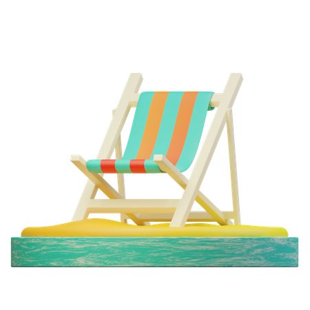 Silla de playa  3D Icon