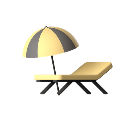Silla de playa  3D Icon
