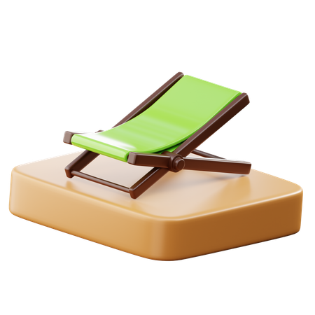 Silla de playa  3D Icon