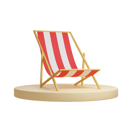 Silla de playa  3D Illustration