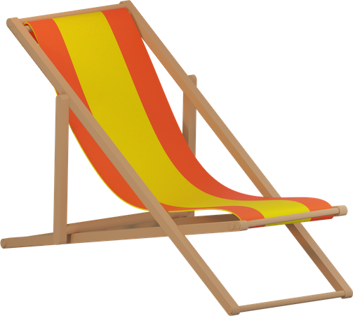 Silla de playa  3D Illustration