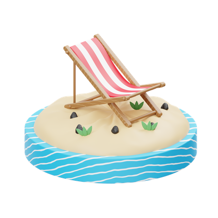 Silla de playa  3D Icon