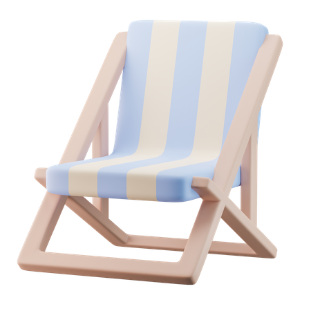 Silla de playa  3D Icon