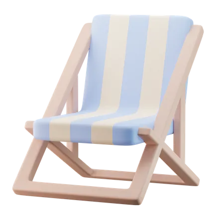 Silla de playa  3D Icon