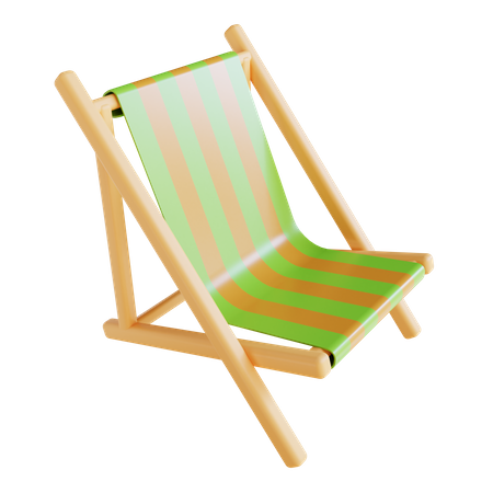 Silla de playa  3D Icon