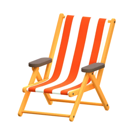 Silla de playa  3D Icon