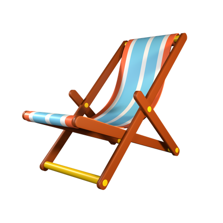 Silla de playa  3D Icon