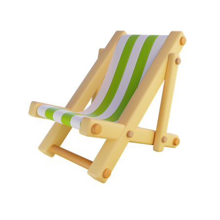 Silla de playa  3D Icon