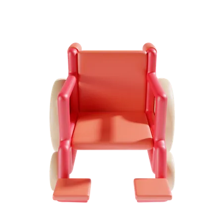 Silla de ruedas  3D Icon