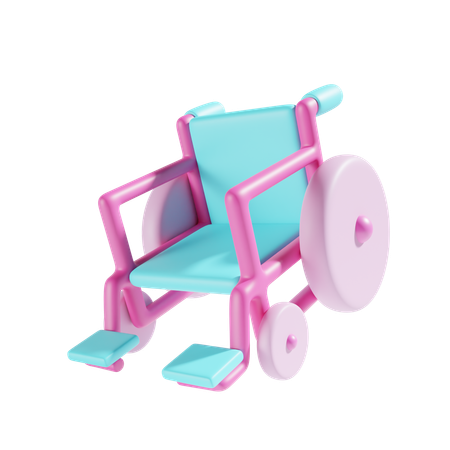 Silla de ruedas  3D Icon