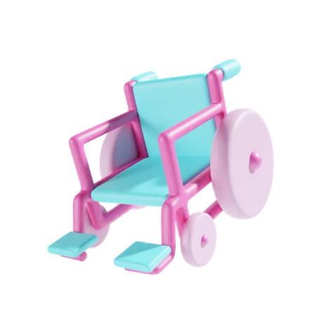 Silla de ruedas  3D Icon