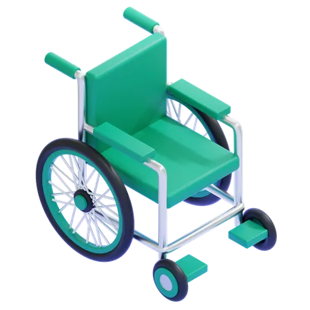 Silla de ruedas  3D Icon