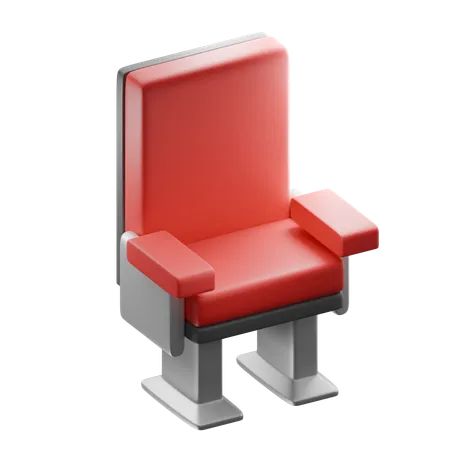 Silla de teatro  3D Icon