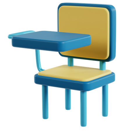 Silla de estudiante  3D Icon