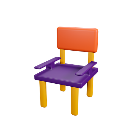 Silla de estudiante  3D Illustration