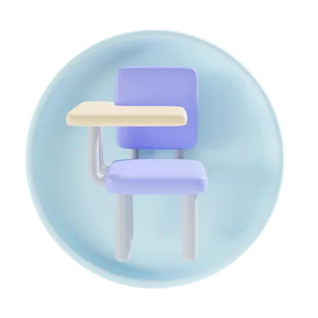 Silla de estudiante  3D Icon