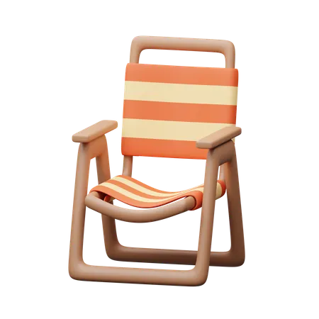 Silla plegable  3D Icon