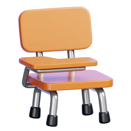 Silla universitaria  3D Icon