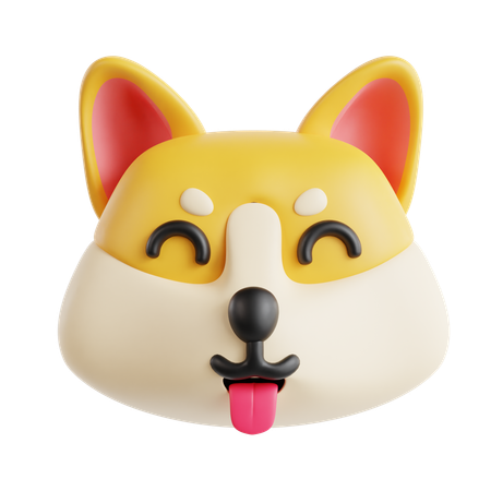 Silly Dog Emoji  3D Icon