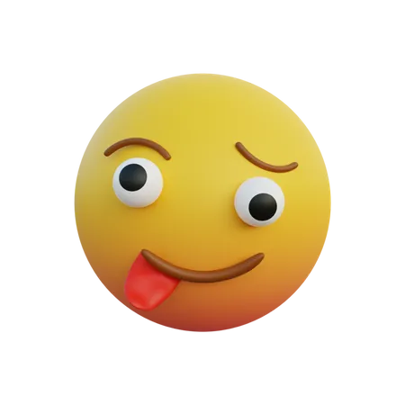 Silly face sticking out tongue  3D Emoji