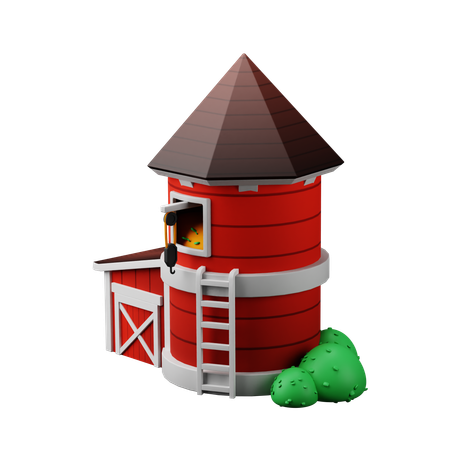 Silo  3D Icon