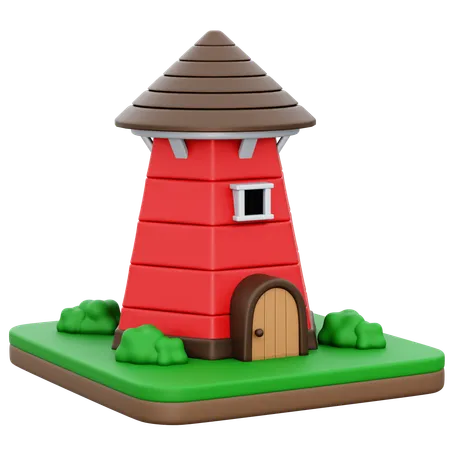 Silo  3D Icon