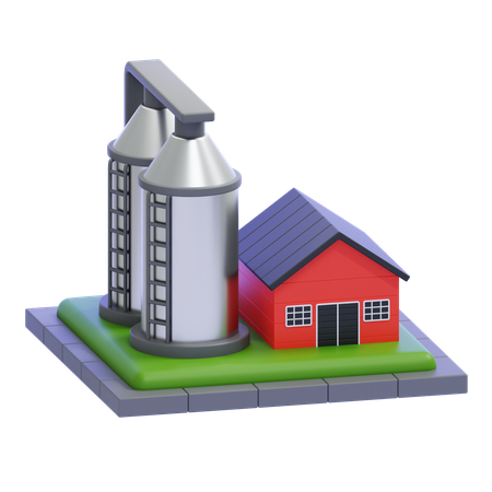 Silo  3D Icon