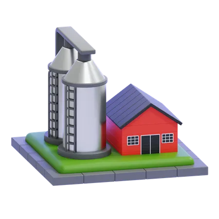 Silo  3D Icon