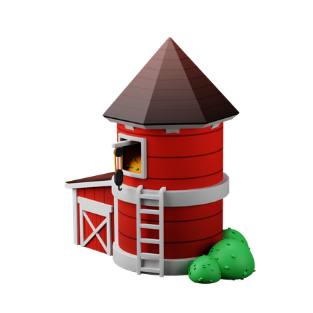 Silo  3D Icon