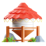farm silo emoji 3d